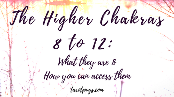 What are the higher chakras, also known as chakras 8 to 12? Learn how to access the higher chakras to connect with your spirit guides, and source energy, for tarot and psychic readings and more. Includes crystals for the higher chakras.